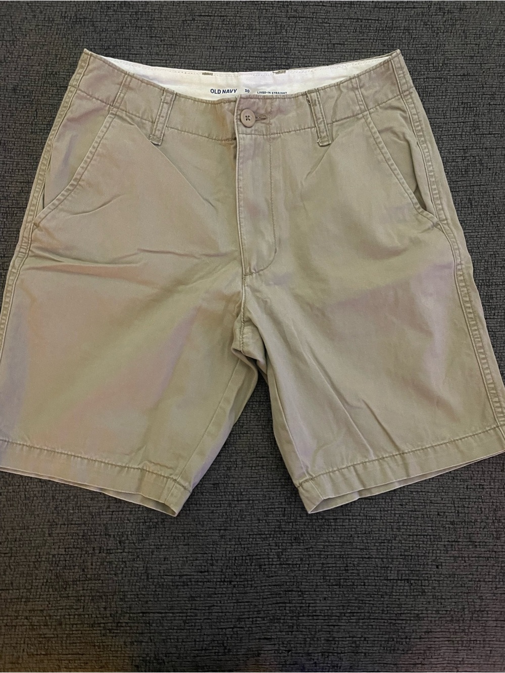 Old Navy Men's Tan Flat-Front Chino Shorts
